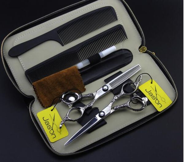 

6inch hair dressing scissors flat teeth thinning scissors set kit hair care styling tools products pattern handle hot