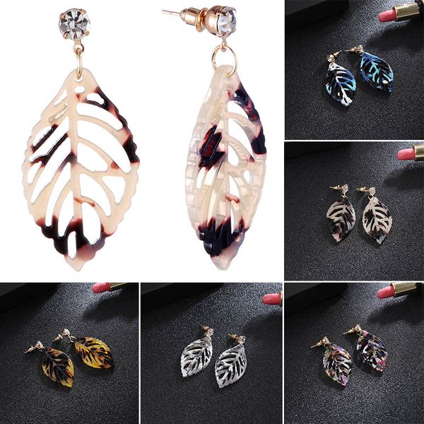 

hollow leaf earrings leaves dangle earrings, Silver