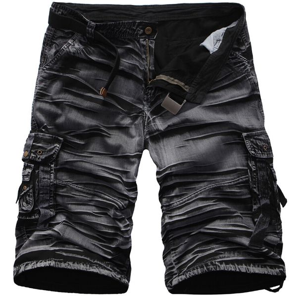 

mens clothing knee length male camouflage shorts regular men pants summer fashion relax shorts 7 colors, White;black