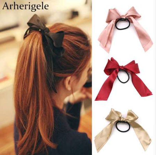 

arherigele women satin ribbon bows elastic hair band scrunchies ponytail holder headbands hair accessories for girls hairbands