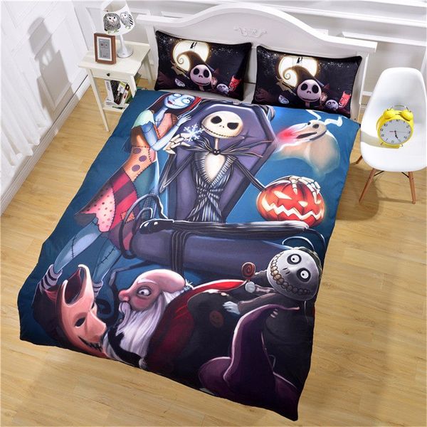 

new design nightmare before christmas bedding set qualified bedclothes unique  king duvet cover set with two pillow cases