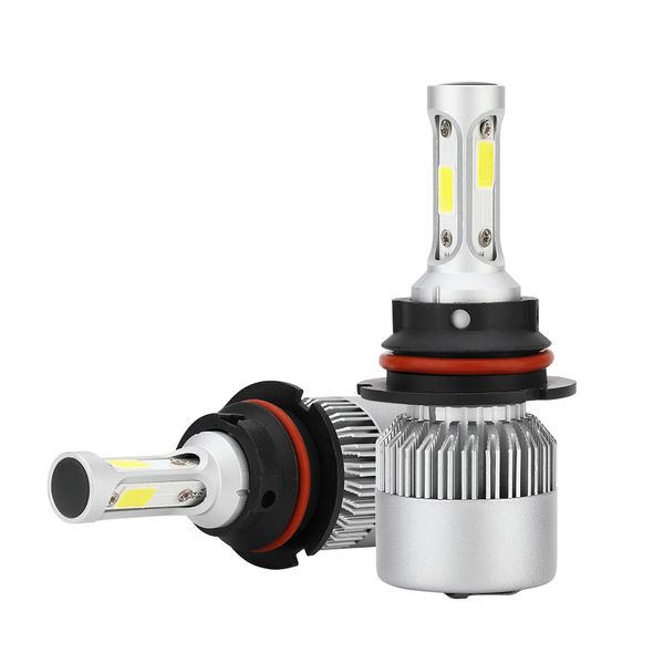 

led car headlight 9007 9004 hi-lo beam cob auto led headlight bulb 72w 8000lm 6500k headlamp for toyota honda nissan bmw mazda