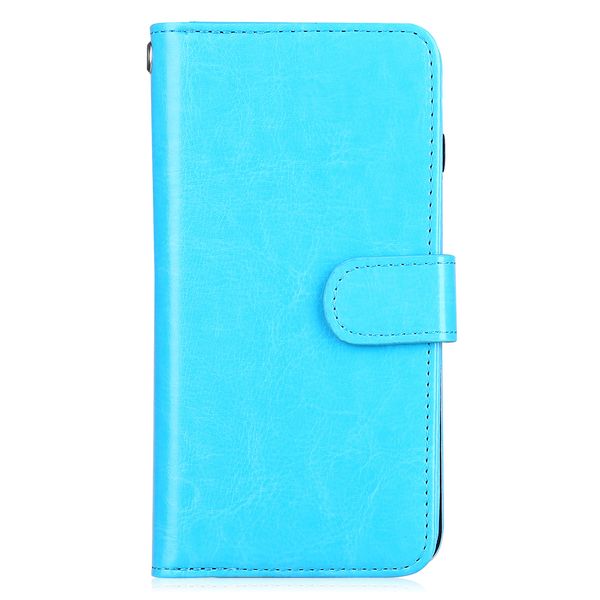 

elegant new arrival for iphone case detachable crazy horse oil wax pu leather phone case multi card slots wallet case