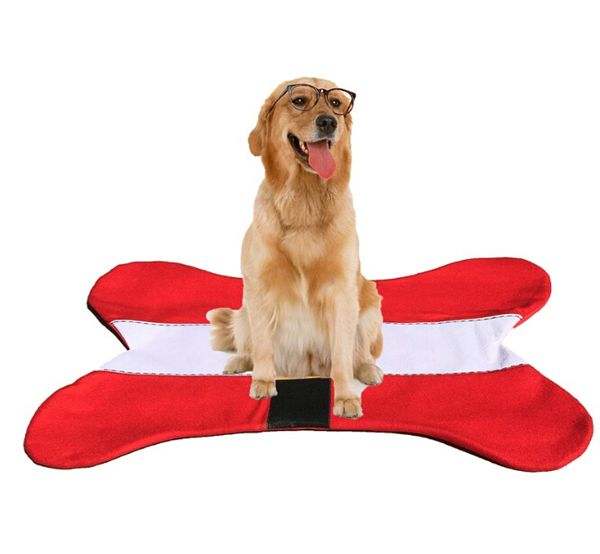

christmas bone shape dog warm carpet mat xmas gifts single velvet + sponge + anti-skid cloth carpet creative gift