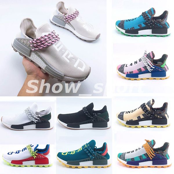 

2018 Homecoming Creme x NERD Solar PacK Human Race Кроссовки Фаррелл Уильямс Ху кроссовки Мужчины Женщи