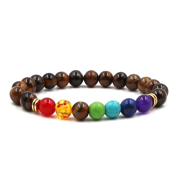 

8mm natural stone luxury designer jewelry bracelet tiger eye lazuli agate yoga bangle men bracelet gift, Black
