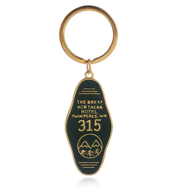 

tv twin peaks keychain the great northern l room 315 keyring fashion jewelry, Silver