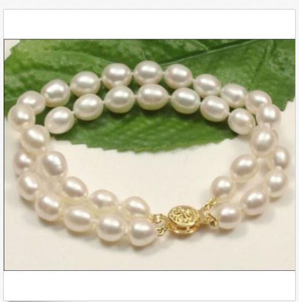 

new 11-12mm south sea white pearl necklace bracelet 14k 7.5-8 " r, Black