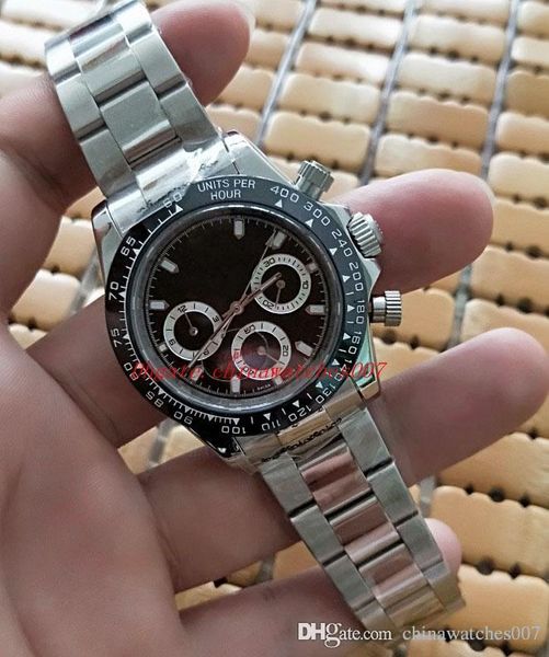 

2018 Hot luxury 40 mm Cosmograph 116500 stainless steel mechanical quartz men's watch Free gift box