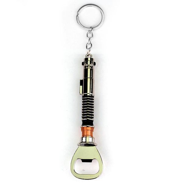

dongsheng series keyring on luke's lightsaber from return of the jedi bar bottle opener modelled keychain for men-50, Silver