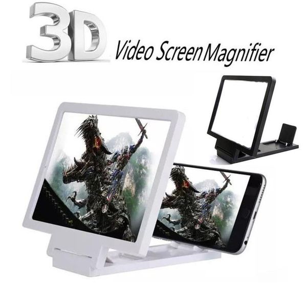 

universal mobile phone screen enlarger amplifier magnifier 3d video display folding enlarged expander eyes protection holder retail package
