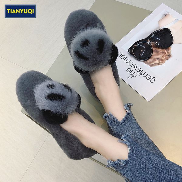 

tianyuqi women walking shoes outdoor panda cotton flat shoes keep warm comfortable slip on for women
