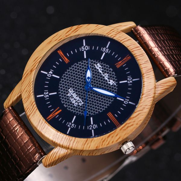 

fast shipping lovers casual nature wooden watch 2018 minimalist clock bamboo leather fashion cool watch wristwatch clock #20, Slivery;brown