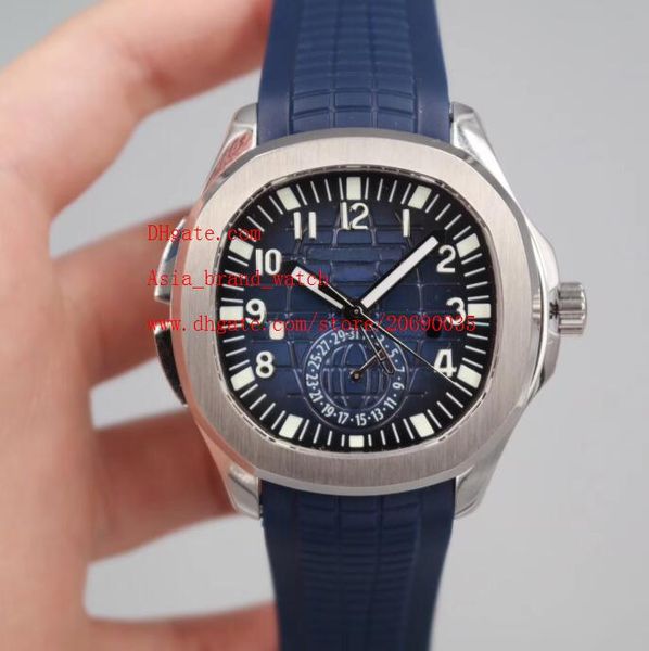 

4 стиль роскошные качественные часы 42 мм aquanaut 5164 5164r-001 нержавеющая сталь азии прозрачный механические автоматические мужские часы, Slivery;brown