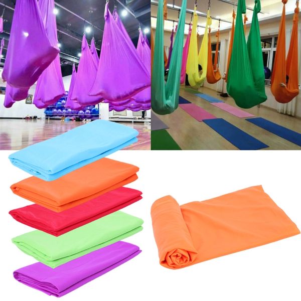 

yoga hammock strap anti gravity aerial flying training fitness swing elastic therapy yoga hammock belt