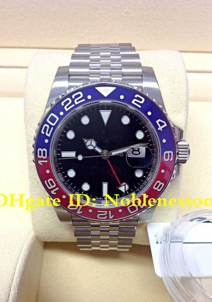 

Горячая с оригинальной коробкой 2018 Новый стиль Базель Мир Люкс 40мм GMT 126710 BLRO 126710BLRO