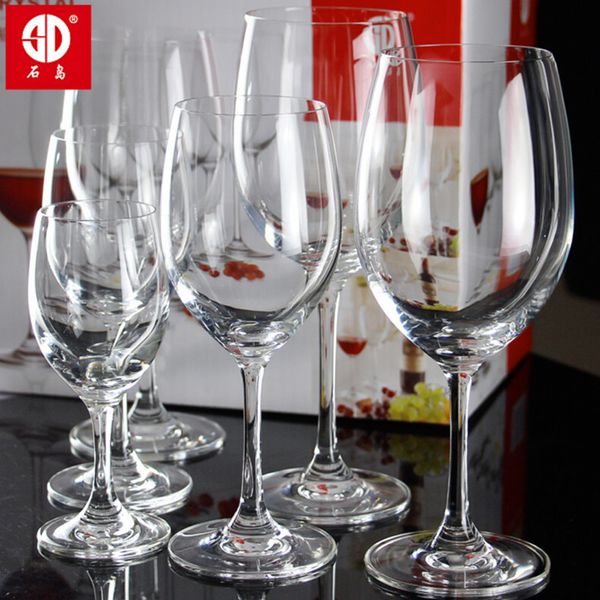 

6 pieces lead-crystal glass high-footed glass bordeaux wine wholesale 615ml
