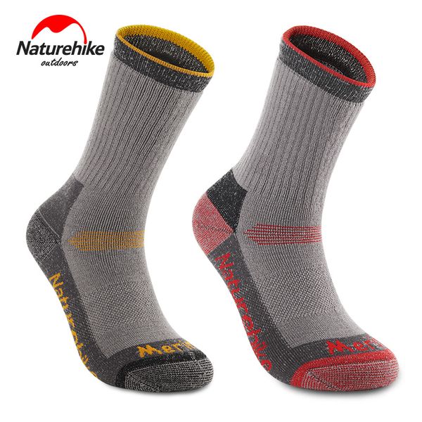 

naturehike outdoor man thicken merino wool stink prevention hosiery woman's knee-high socks protect feet sock running sport, Black