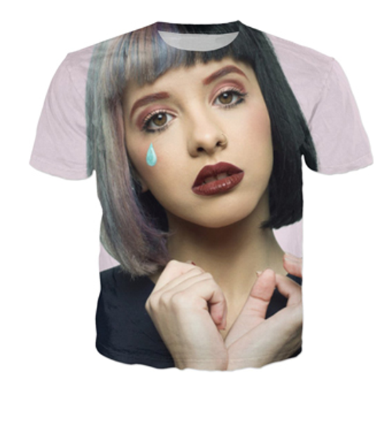 

женщины мужчины 3d печати мелани мартинес концерт феерия футболка мм слезы я орехи ребенок я с ума топы футболка плакса повседневная тройник, White;black