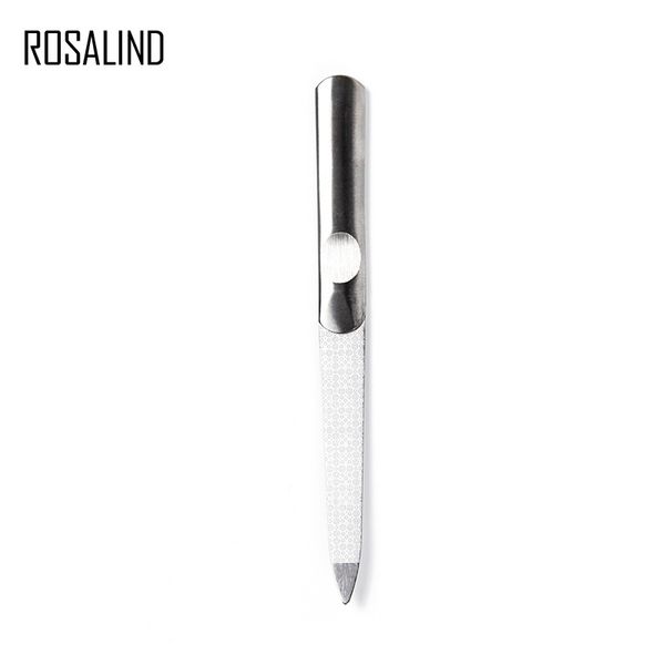 

rosalind 1 piece professional double-sided silicon carbide nail file anti-slip handle pedicure manicure nail art tool