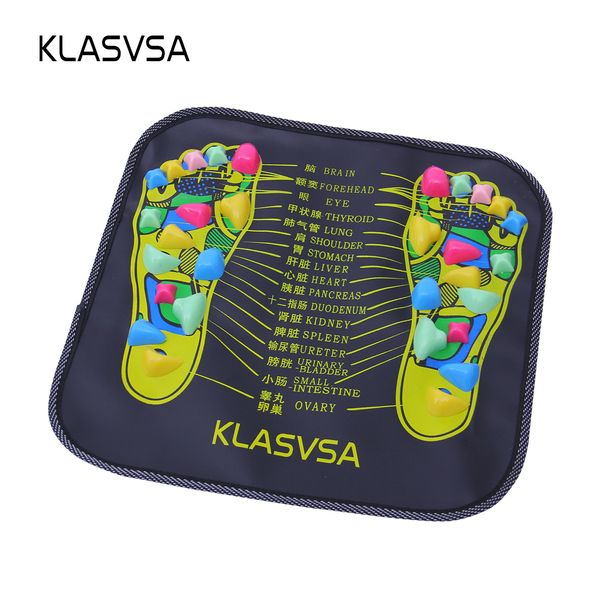 

klasvsa reflexology walk stone foot leg pain relieve relief walk massager mat health care acupressure mat pad massageador