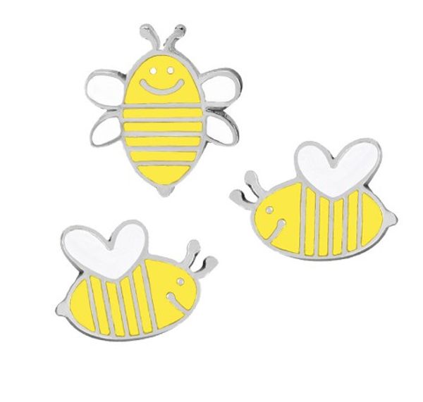 

happy bees brooch pins metal pin brooches gift idea shirt bags accessories lovely pin brooches, Gray