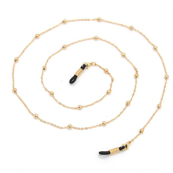 

gold silver ball beads chain eyeglasses chains sports reading glasses sunglasses strap cord holder neck headband accessories