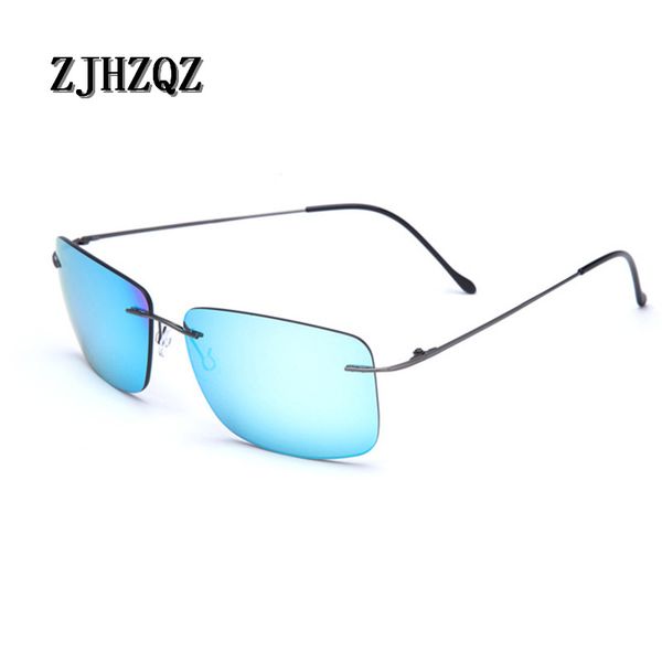 

zjhzqz высококачественные b-титановые ультралегкие без оправы шарнирные без оправы поляризованные прямоугольные коричневые синие серебряные, White;black