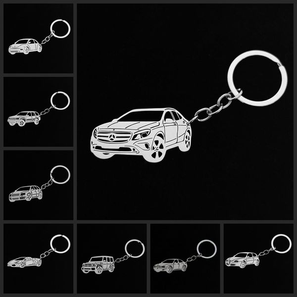 

Тело автомобиля брелки из нержавеющей стали брелки BMW Benz Audi Jeep Citroen автомобильный