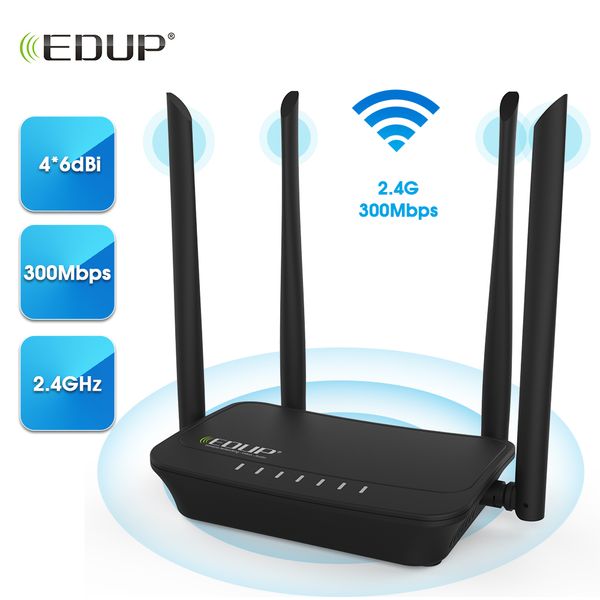 

edup 300mbps wireless wifi router 2.4ghz wifi signal extender 802.11n 4*5dbi antennas for internet home office