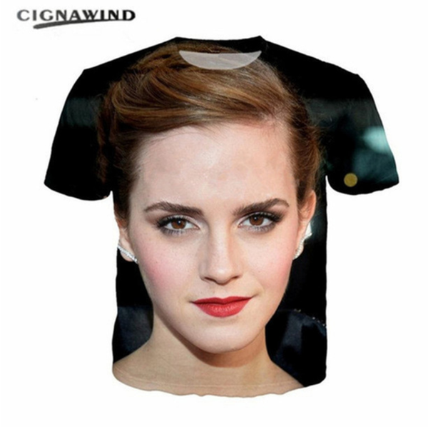 Latest Summer Top Fashion T Shirt Menwomen Actor Emma Watson 3d Printed T Shirts Casual Harajuku Style Style Tshirt Streetwear Y15 Fun Tee Shirt Shop