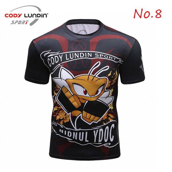 

new men sports t short shirt yoga gym fitness ridding compression bodybuilding tights breathable quick drying shirt high quality, White;black