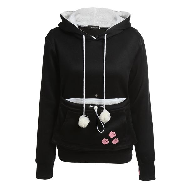 

Cat Lovers Hoodies With Cuddle Pouch Dog Pet Hoodies For Casual Kangaroo Pullovers With Ears Sweatshirt Xl