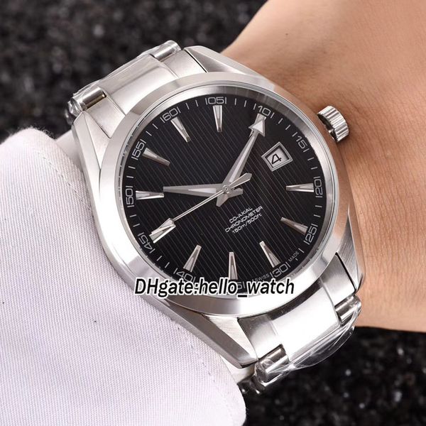 

aqua terra 150m master co-axial 41.5mm 231.10.42.21.01.003 japan miyota nh36 automatic black dial mens watch ss steel band swimming watches, Slivery;brown