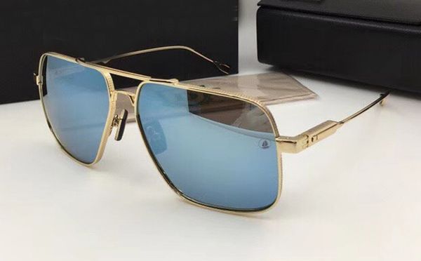 

mens titanium black gold/brown sunglasses gafas de sol sunglasses vintage glasses new with box dnum180721-2, White;black