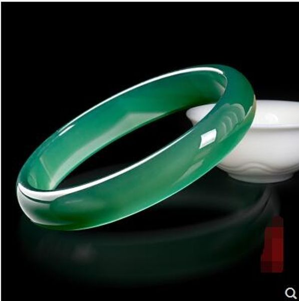 Жадеит тип льда Ян зеленый нефрит медуллярный браслет зеленый агат нефрит браслет.