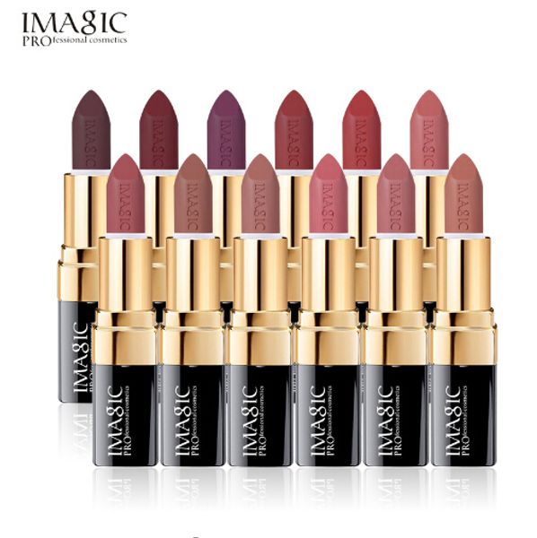 

imagic lipstick moisturizer lips smooth lip stick long lasting charming lip lipstick cosmetic beauty makeup 12 colors