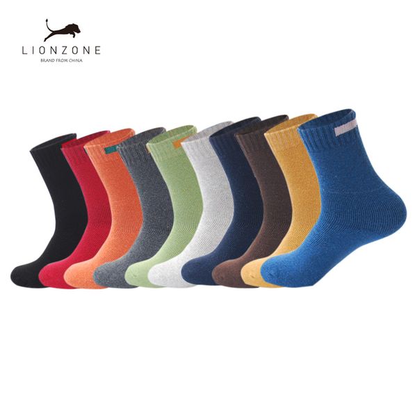 

solid cloth sign design merino wool socks newly autumn winter men crew socks lionzone wool mens selling, Black