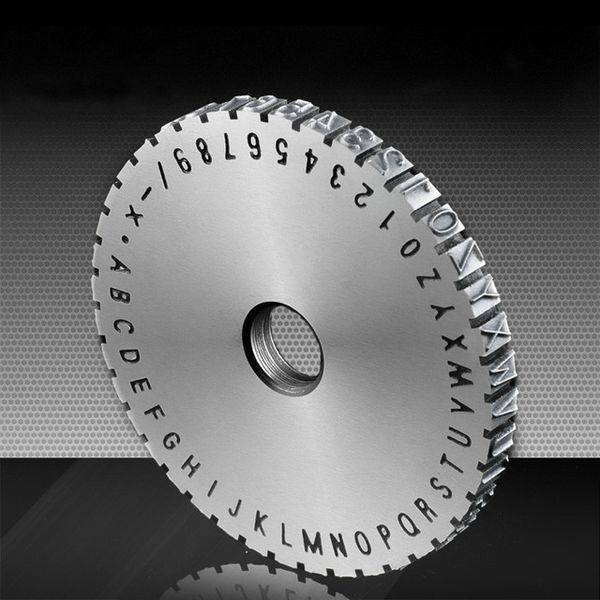 Zeichenplatten-Schriftradgetriebe für manuelle Stahlprägemaschine Prägegerät 2 mm/ 2,5 mm/ 3 mm/ 4 mm/ 5 mm/ 6 mm Metallblechplatte