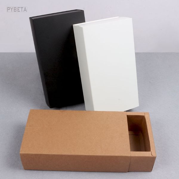 10 Sizes Large White Paper Drawer Boxes Kraft Paperboard Packaging