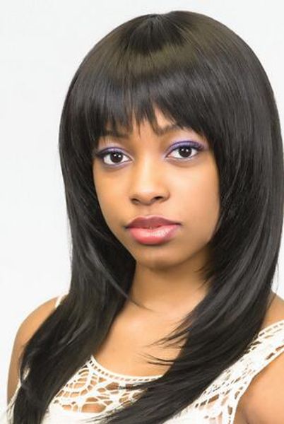 

diana bohemian pure natural synthetic hair full wig - ashanti 21", Black;brown