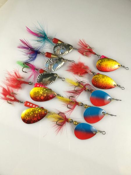 

30pcs fishing lures spinner hooks baits 6.7g 8.5g 5.5g