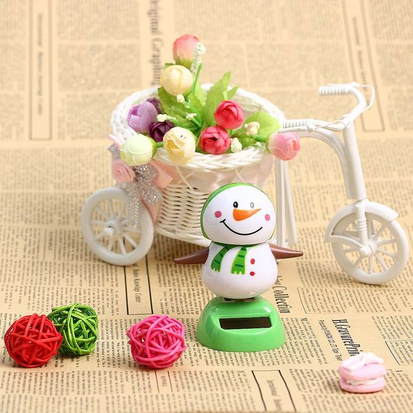 1 Pcs Cute Solar Powered Dancing Swinging Bobble Doll Toy Car Christmas Home Decoration Accessori per auto