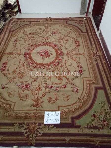 

8'x10' antique hand stitched needlepoint rugs, handmade wool rugs wholesale prices new store promotion