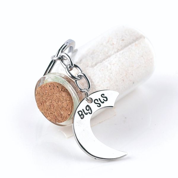 

lovely 'little sister middle sister big sister' keychain fashion women jewelry keyring gifts keyfob birthday gifts, Silver