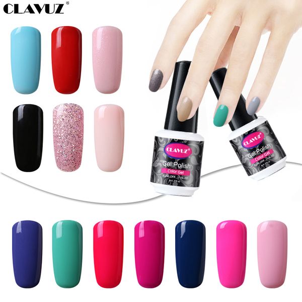 

clavuz hybrid varnish semi permanent 8ml uv nail gel polish soak off lucky lacquer 28 classic colors gelpolish stamping enamel