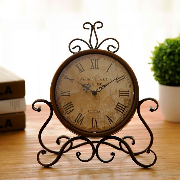 

старинные железные настольные часы декоративные кухонные настольные часы завод прямых