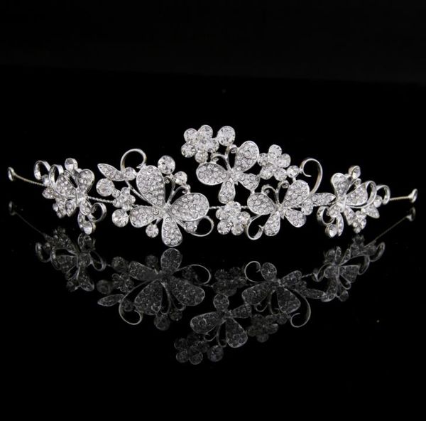 

bridal rhinestone soft chain crown alloy fittings crown crown, Silver