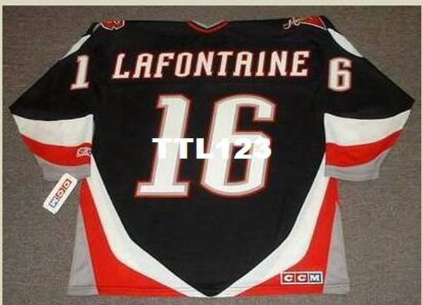 

мужские # 16 pat lafontaine buffalo sabres 1996 ccm ретро хоккей джерси или пользовательские любое имя или номер ретро джерси, Black;red