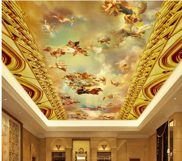 

custom p wallpaper large wall painting background wall paper european classic character oil painting ceiling zenith mural 3d mural wall
